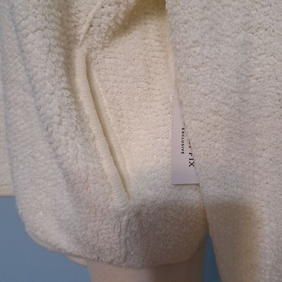 Teeberry & Weave Golly Sherpa Fur Quarter Zip Pullover Off White XXL NWT - Picture 14 of 15